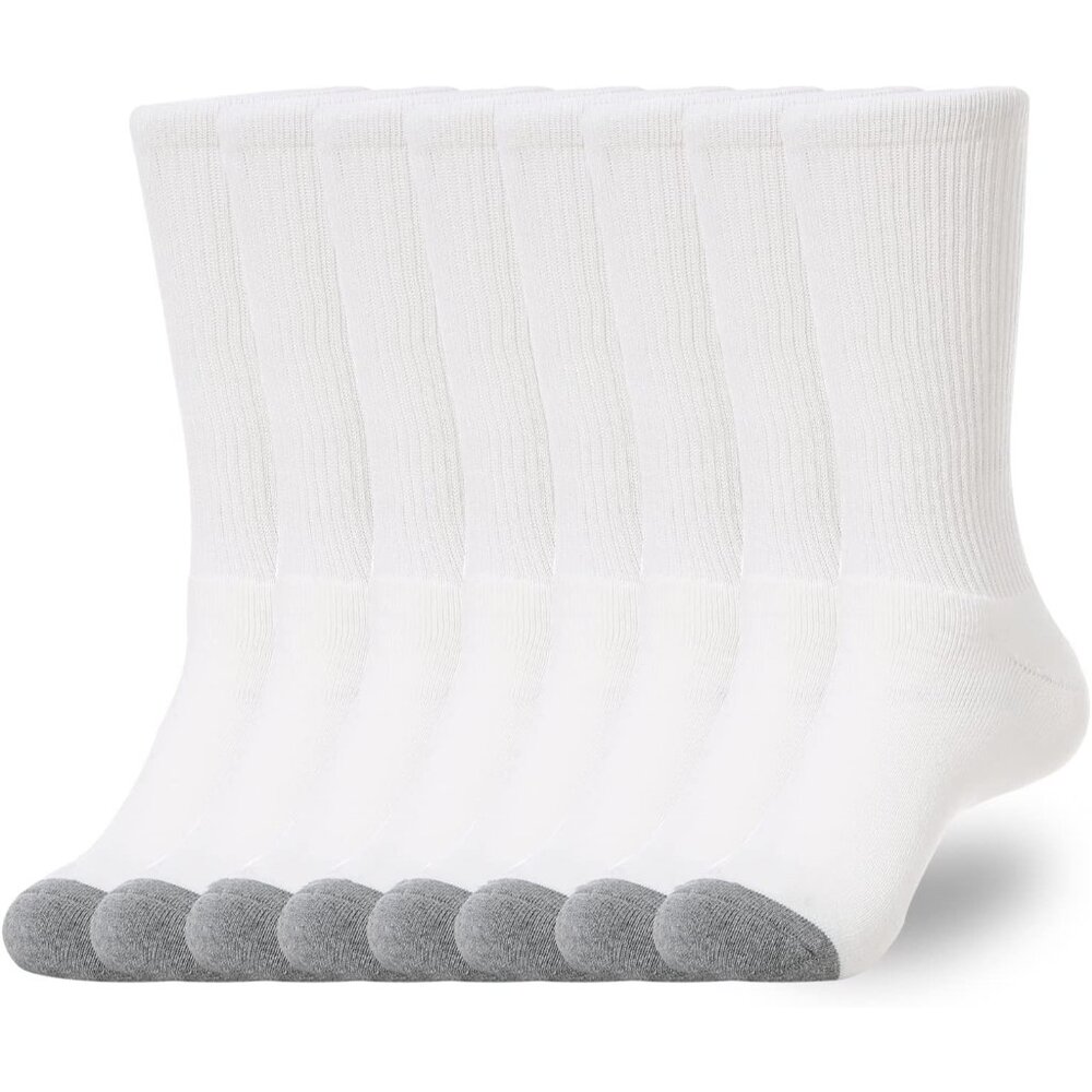 Women's Athletic Crew Socks 8 Pairs Cushion Running Socks for Women Sport Wickin